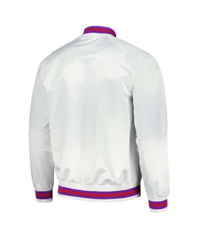 Toronto Raptors Throwback Wordmark Full-Snap Satin Jacket