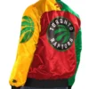 BlackRed Toronto Raptors Ty Full-Snap Varsity Satin Jacket