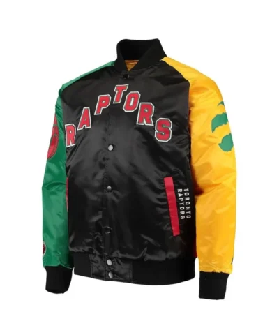 Toronto Raptors Ty Mopkins Full-Snap Varsity Satin Jacket