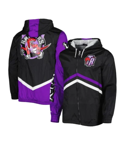 Toronto Raptors Undeniable Black Full-Zip Windbreaker Jacket