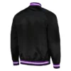 Toronto Raptors Throwback Bomber Full-Snap Satin Jacket