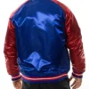 Philadelphia 76ers NBA Tough Season Blue and Red Satin Jacket