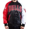 Chicago Bulls Tri-Color Full-Snap Satin Jacket