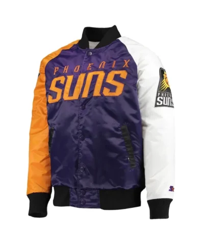 PurpleOrangeWhite Phoenix Suns Tricolor Remix Full-Snap Jacket