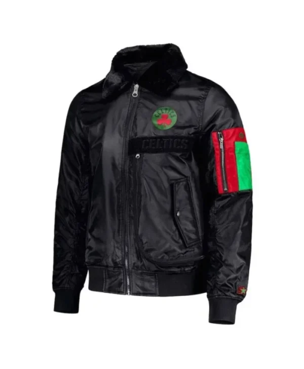 Shop Boston Celtics BHM Ty Mopkins Black Jacket