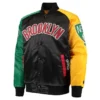 Shop Brooklyn Nets Ty Mopkins Full-Snap Varsity Satin Jacket