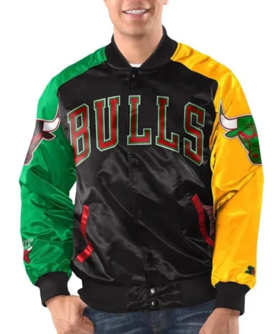 Chicago Bulls Ty Mopkins Full-Snap BlackRed Jacket