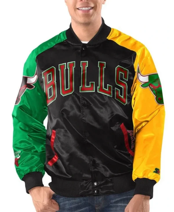 Chicago Bulls Ty Mopkins Full-Snap BlackRed Jacket