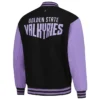 Unisex Golden State Valkyries FISLL Eclipse Black Full-Snap Varsity Jacket