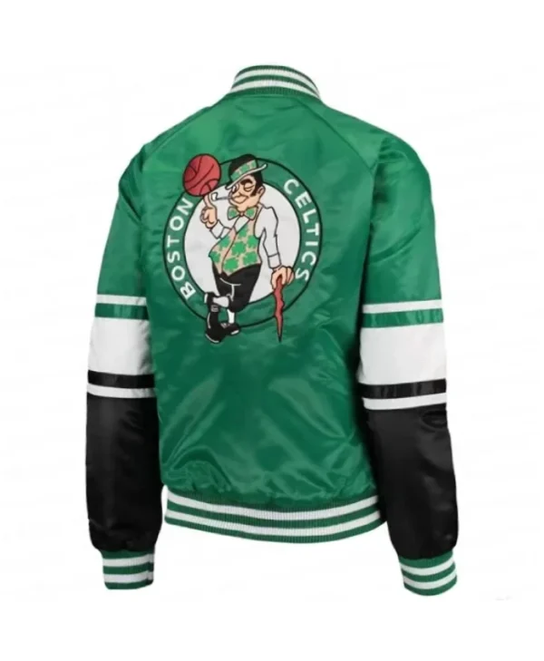 Victory Boston Celtics Kelly Green Satin Jacket