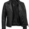 Vintage Biker Lambskin Leather Jacket Black