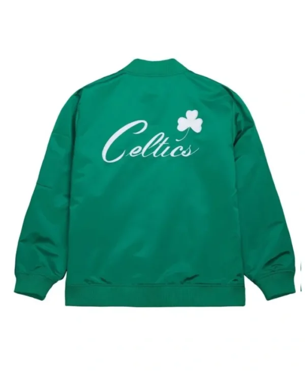 Vintage Logo Boston Celtics Full-Zip Green Satin Jacket