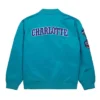 Charlotte Hornets Vintage Logo Lightweight Aqua Satin Jacket