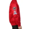 Shop Chicago Bulls Vintage Logo Lightweight Red Satin Jacket