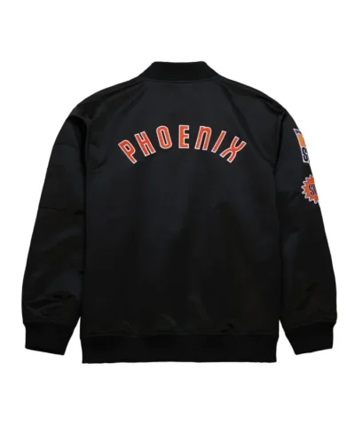 Phoenix Suns Vintage Logo Black Lightweight Satin Jacket
