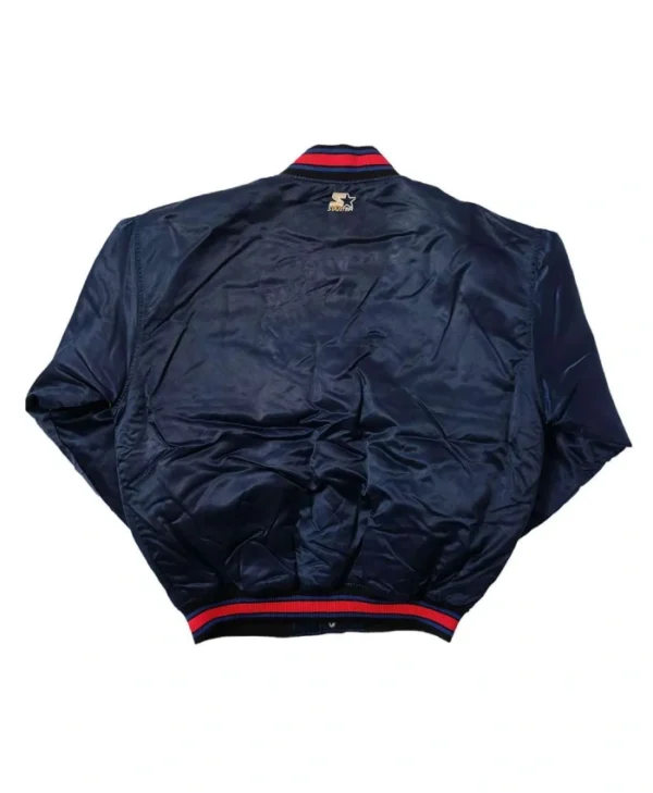 Philadelphia 76ers Bomber Navy Satin Jacket
