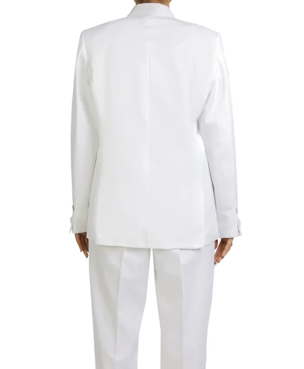 Women's Double Breasted White Suit