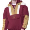 Shop Cleveland Cavaliers Charger Pullover Half-Zip WineGold Jacket