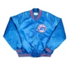 90’s Winnipeg Jets Blue Full-Snap Satin Bomber Jacket