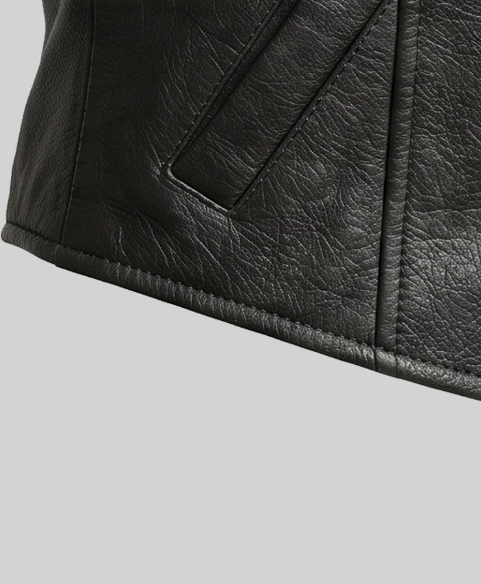 Women Button-Up Moto Leather Vest