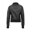 Womens Black Bomber Leather Jacket