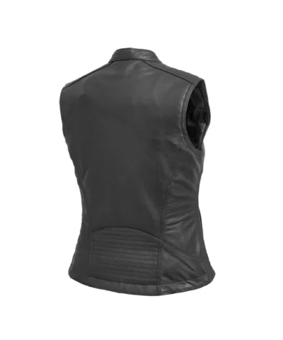 Women’s Classic Plain Leather Vest