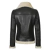 Women’s Brown Shearling Leather Bomber Jacket