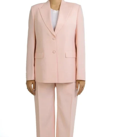 Light Pink Regular Fit Suit For Women's
