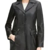 Women’s Black Petite Trench Coat