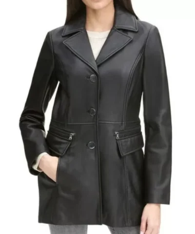 Women’s Black Petite Trench Coat