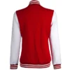 Women's Red and White Varsity Jacket