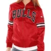 Women’s Satin Chicago Bulls Varsity Full-Snap Satin Jacket