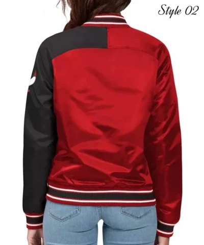 Satin Chicago Bulls Varsity Full-Snap Bomber Satin Jacket