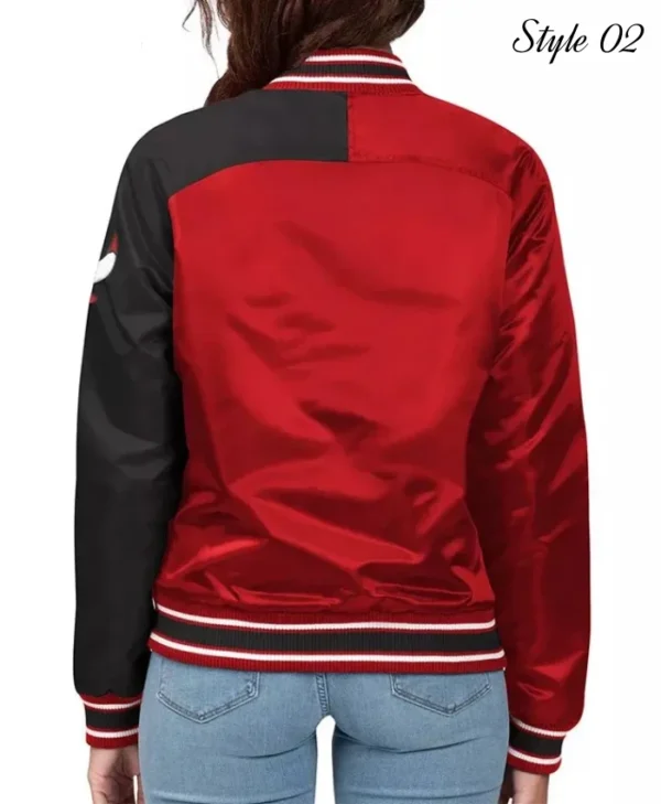 Satin Chicago Bulls Varsity Full-Snap Bomber Satin Jacket