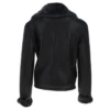 Womens Shearling Aviator Black Jacket