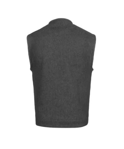 Women’s Zipper Black Biker Leather Vest