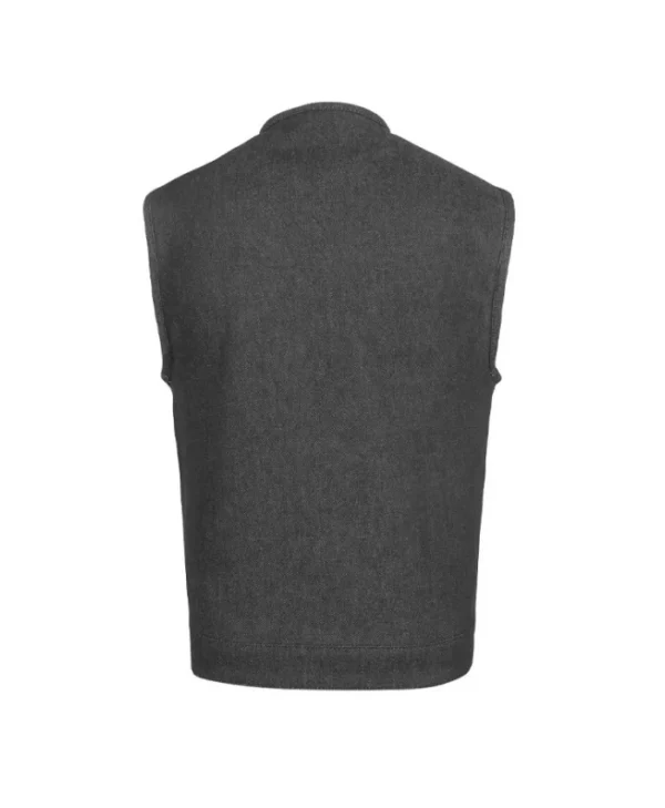 Women’s Zipper Black Biker Leather Vest
