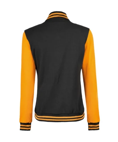 Women's Yellow and Black Varsity Jacket