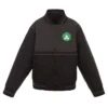 Boston Celtics Youth Full-Snap Black and Charcoal Jacket