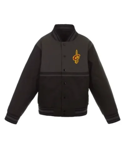 Youth Cleveland Cavaliers Poly-Twill BlackCharcoal Jacket
