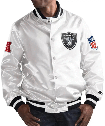 Las Vegas Raiders White Fill Jacket