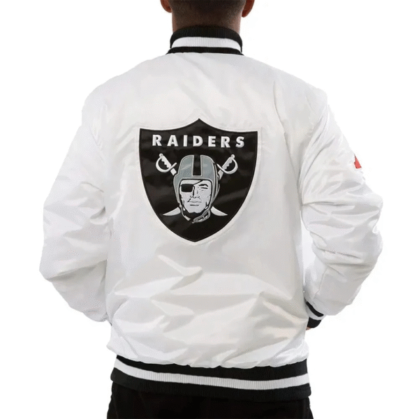 Las Vegas Raiders White Fill Jacket