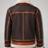 Aviator Bomber Shearling Leather Jacket Mens