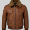 Aviator Brown Bomber Jacket For Men
