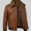 Aviator Brown Bomber Jacket For Mens