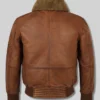 Aviator Brown Bomber Jacket For Mens Back