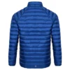 Blue Quilted Zip-Up Jacket For Mens