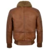 Mens Aviator Brown Bomber Jacket