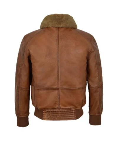 Mens Aviator Brown Bomber Jacket