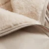 Shearling Off White Leather Jacket Womens